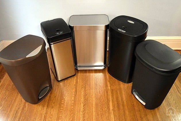 The sizes of trash cans depend on the available space