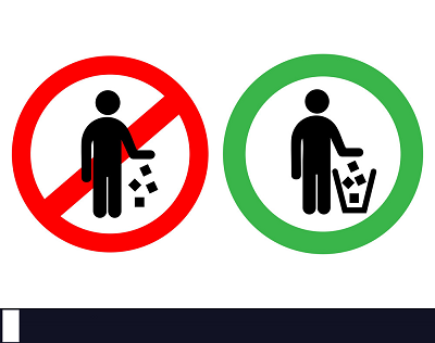Stop Littering Signs