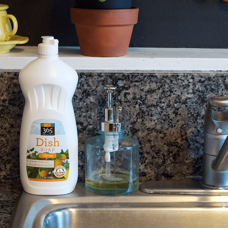 Warm Water And Dishwashing Soap